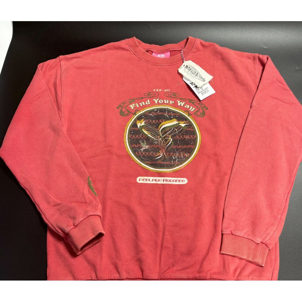 Free People x One Teaspoon Unisex Red MoBlack Crew‎ Neck Sweatshirt Size Small